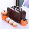 Set de Té Kung Fu Portátil Estilo Chino para Viaje al Aire Libre Almacenamiento Taza de Preparación Rápida Diseño de Logo en Caja de Regalo