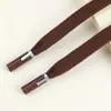 Cabo Plano de Poliéster-Algodão de 1cm, Cordão Colorido para Capuz, Cordão Versátil Casual para Cintura, Conjunto de Duas Peças em Liga com Sino, Em Estoque