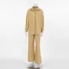 Conjunto de Camisa Minimalista con Cuello y Pantalón Casual de Pierna Ancha de Cintura Alta con Caída, Estilo Otoño/Invierno 2026, Conjunto de Dos Piezas