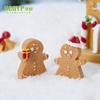 Novidade Transfronteiriça Micro-Paisagem Criativa Boneco de Pão de Gengibre de Natal Figuras Acessórios de Decoração DIY Ornamentos de Mesa e Carro