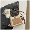 Bolsa de mão color block de moda nicho para mulheres, nova bolsa de balde ins de alta qualidade transfronteiriça, bolsa de ombro e transversal para o dia a dia