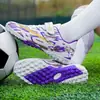 Chuteiras de futebol infantis transfronteiriças para meninos e meninas com fechos de velcro, travas TF, travas longas, tênis de treino para estudantes e jovens, chuteiras de competição