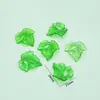 Colgante Pequeño Transparente de Acrílico Hojas Verdes Simuladas Accesorios para Joyería DIY Colgante para Collar Pendientes Colgante Colgante