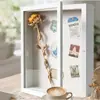 Marco de fotos hueco para enmarcado DIY hecho a mano de fotos y flores secas de plantas, caja de sombra para almacenamiento y exhibición, enmarcado de flores secas