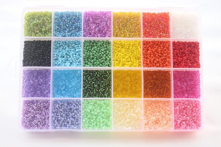 混款2mm小米珠带配件24色16