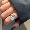 Anillo dorado clásico de estilo experto en moda, elegante anillo para el dedo índice de niña de nicho que combina con todo, accesorios de estilo femenino