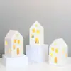 Portavelas Decorativo de Casa de Cerámica Creativo para el Hogar Simple Moderno Adornos de Escritorio Artesanía Estilo Nórdico Adornos
