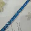 Renda Brilhante com Lantejoulas e Contas Bordadas à Mão, Largura 4cm, Acabamento para Vestido de Noiva DIY, Decoração de Cinto, Material para Palco