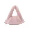 Bolso de Peluche Versátil y Sencillo con Correa al Hombro Otoño/Invierno Piel Sintética de Visón Bolso Pequeño de Mano Bolso Suave para Llevar en la Mano Bolso de Mujer