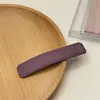 Acessório de cabelo tipo BB clip de couro estilo coreano para a parte de trás da cabeça para crianças, grampo de cabelo quadrado oco para meninas, presilha lateral para franja e cabelos soltos