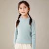 Otoño e Invierno nuevo suéter de cachemira para niños engrosado a rayas suéter de medio cuello alto de color sólido jersey de punto para niños camisa básica de punto