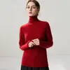 Nueva colección de otoño e invierno: Prenda base de punto de cachemira moderna y suave, color liso, adecuada para el trabajo y el uso diario, diseño simple con cuello con volantes