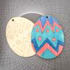 Nuevas Decoraciones de Huevos de Madera 2023 Decoraciones para Fiesta del Día de Pascua Pintura de Colores Manualidades DIY Adornos Colgantes