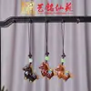 Colgante para Teléfono Caballo del Zodiaco Pintado en Madera de Ébano, Arte Ming Xian Yuan Pequeño Caballo de Madera Tallado Llavero Caballo Mecedora Encanto para Bolso