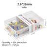 Caja de 100 Piezas Agujas Perladas de Vidrio de Colores, Agujas de Posicionamiento para Ropa, Agujas Decorativas de Fijación para Ramo Hecho a Mano
