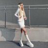 Outono e inverno novo design senso moda botas femininas spice girls puleather gaga bom desgaste bonito selado shen fried street internet celebridade botas