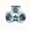 Tê tridimensional preto 6 pontos rosca interna tubo de aço roscado conexão de canto tê estilo industrial retrô conexões de ferro junta