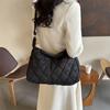 Lingge Bolso de Gran Capacidad para Viajes Diarios Mujer 2024 Nuevo Otoño Simple Moderno Casual Color Sólido Bolso de Hombro Cruzado para Mujer