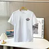 Camiseta de Manga Corta Pata de Techo para Exteriores Unisex Clásica Estampado de Montaña P-6 Versátil 240g Estilo Pareja