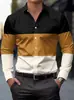 Camisa masculina de manga comprida da nova moda, europeia e americana, transfronteiriça, casual, com gola de lapela, roupas de negócios plus size