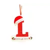 Venta Caliente Transfronteriza Acrílico Plano 2D Navidad Creativas Decoraciones de Letras Inglesas Adornos de Bendición para Árbol de Navidad