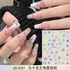 Pegatinas para Uñas de Estrella Color Macarrón, Lindas y Frescas para Primavera y Verano, Calcomanías Adhesivas para Uñas con Estampado Dorado, Alto Valor Estético