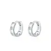 Brincos de Prata S925 com Zircônia Redonda por Toda Parte Europeus e Americanos Transfronteiriços para Mulheres Clássicos Simples para o Dia a Dia Brincos de Diamante Brincos