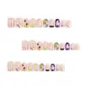 Verano Nuevo Estéreo 3D Fresa Floral Mariposa Resina Uñas Postizas Portátiles 30 Piezas Arte en Uñas de Resina Uñas Portátiles Venta al por Mayor