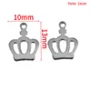 Pendientes de acero inoxidable con colgante de corona hueca, colgantes para collar y pulsera DIY, accesorios, fabricantes, venta al por mayor, en stock