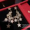 Brincos Vintage Italianos de Boneco de Neve com Esmalte Gotejado Floco de Neve Pedra Preciosa Brincos Vintage Estrela Lua Meteoro Zircônia