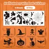 Decorações de Halloween Mais Vendidas Crânio de Halloween e Silhueta de Gato Preto Adesivos Eletrostáticos Adesivos de Decoração de Feriado Adesivos para Janela