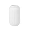 Venta al por mayor del fabricante Estilo europeo Blanco Rayas Verticales Plástico Cerámico Imitación Jarrón Adecuado para Hidroponía, Flores Frescas, Flores Artificiales, Arreglo Floral, Dormitorio