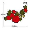 Estilo chinês flores ricas flores de peônia bordado de computador adesivos de tecido bordado adesivo diy patch para roupas atacado