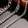 2025 Corrente Cubana Dourada Nova Moda Pulseira de Colar Masculina Aço Inoxidável Corrente Larga de 3/5/7/9mm para Homens