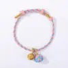Zongzi Pequeno Tecido à Mão com Fio de Cinco Cores, Novos Acessórios DIY Estilo Étnico Chinês, Pulseiras Festivas Infantis Estilo Casal