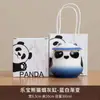 Cenicero de Cerámica de Panda Accesorios para Juego de Té Kung Fu Muebles para el Hogar Sala de Estar Oficina Tienda de Eventos Logo Regalos