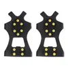 Crampons de 10 dentes antiderrapantes para sapatos de crianças, adequados para escalada em montanha, botas de neve, com pontas nas solas, fáceis de usar, resistentes ao desgaste, para escalada em rocha de inverno ao ar livre
