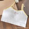 Adolescentes meninas estudantes de desenvolvimento contrastam cor sem costura esportes camisole alunos do ensino médio sem anel de aço bonito volta menina tubo top