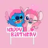 Inserto de Decoração de Bolo Stitch Lilo e Stitch Inserto para Bolo de Aniversário Infantil Adesivo Push Pop de Pudim