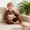 Venta de liquidación: Conjunto de ropa interior térmica de algodón puro para niños para otoño e invierno, ropa de estar unisex para bebé, tops y pantalones de otoño, pijamas para niños