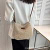 Bolsa de palha casual crossbody nova bolsa de palha portátil simples de verão bolsa de tecido bolsa de praia de férias à beira-mar bolsa feminina completa