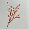 Flores Artificiais de Espinheiro Marítimo, Frutos de Espinheiro Marítimo, Galhos com Frutos para Decoração de Casa, Flores Artificiais para Vendas Transfronteiriças, Arranjos Florais para Quartos Modelo, Alta Qualidade