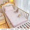 Sábana acolchada para cuna de algodón puro Clase A, Sábana de cama de algodón para bebé recién nacido con empalme, Cubierta de cama tamaño pequeño para jardín de infantes