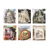 Adesivos de Cartão Rígido Sombra Escura Série Medieval Tempo Retrô Diário de Exploração Adesivos Decorativos DIY 20 Folhas 6 Estilos
