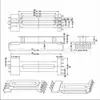 Esqueleto de transformador EDR2810 Esqueleto de baquelite EDR28 Esqueleto horizontal EDR28 BOBINA 5+4