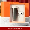Set de regalo empresarial, taza de café de titanio puro, recuerdo con logo personalizado, regalo práctico de verano para clientes