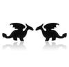 Pendientes de dinosaurio japoneses lindos con dibujos animados para mujer, creativos, combinables, nuevos, mini pendientes de hueso para oreja de animal pequeño, venta al por mayor