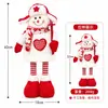 Muñeca Retráctil Navideña Adornos de Muñeca Navideña Estilo Tejido de Dibujos Animados Anciano Muñeco de Nieve Reno Adornos Decorativos Venta al por Mayor