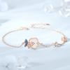 Pulseira Hetian Jade Flor Borboleta Original Feminina Prata Esterlina Mori Retrô Moda Nacional Nova Chinesa Ouro Rosa Pulseira Joia