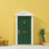 1:12 mini accesorios para CASA DE MUÑECAS Muebles para CASA DE MUÑECAS Puerta colorida con forma de aguja Puerta de villa Simulación Hardware Puerta